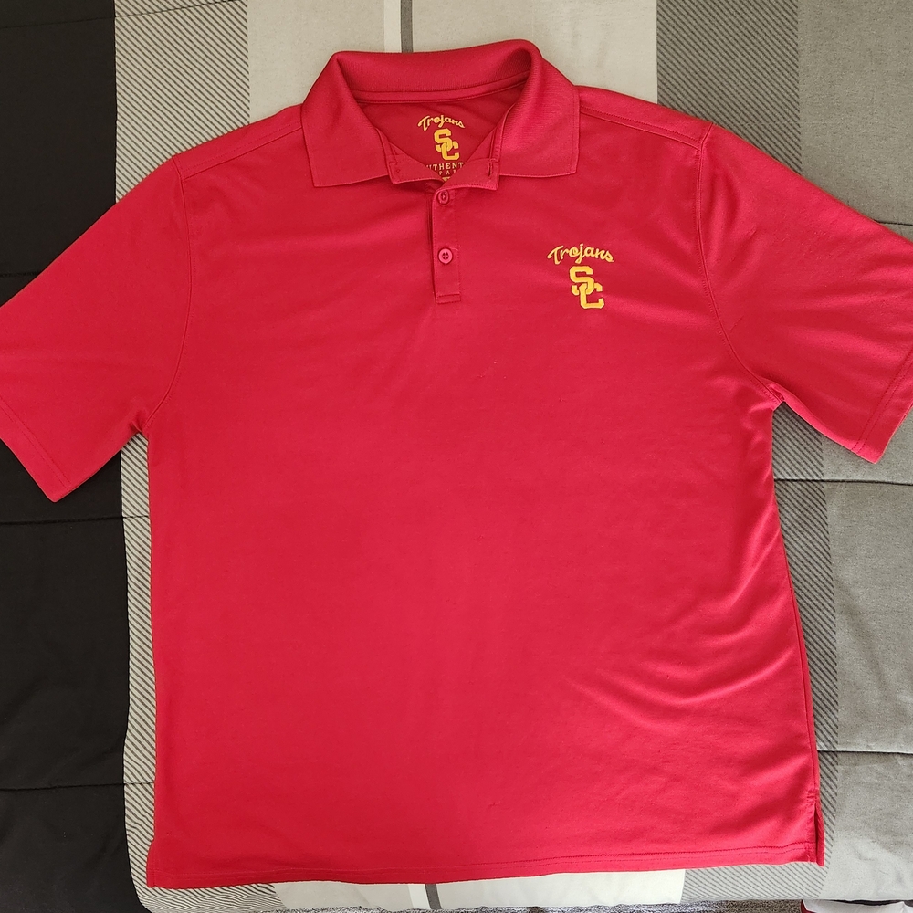 Men's USC Trojans Cardinal And Gold Logo Polo Shirt